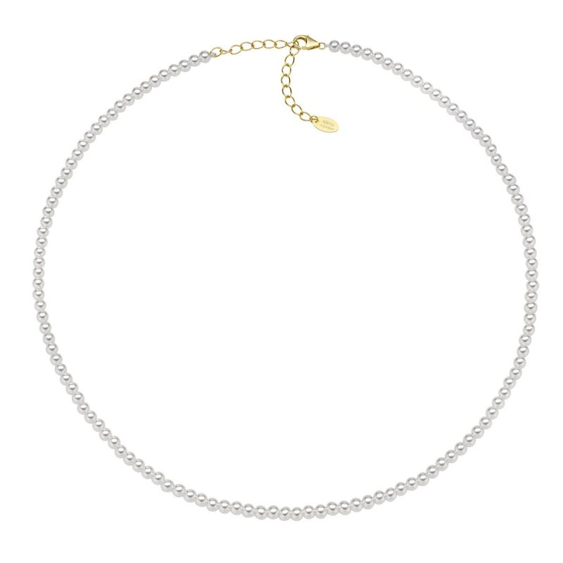 Amen - Collana Con Perle - Argento Dorato