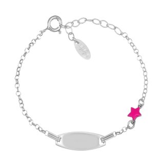 Amen - Bracciale Junior - Stella Fucsia - Argento