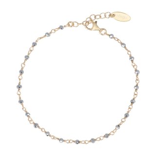 Amen - Bracciale Dorato - Cristalli Grigi
