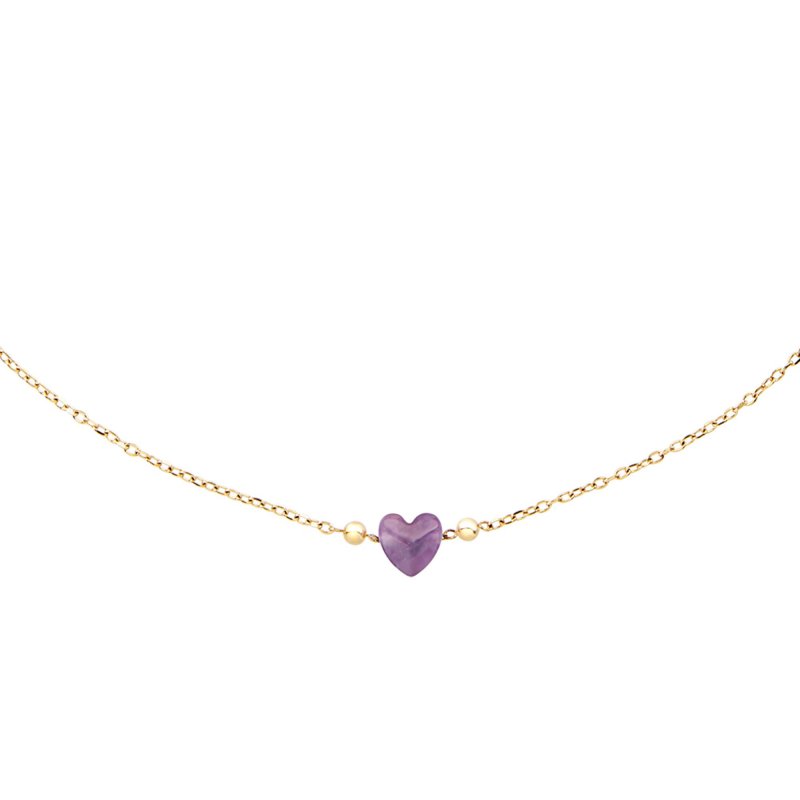 Breil Tribe - Collana Candy - Acciaio Oro - Ametista