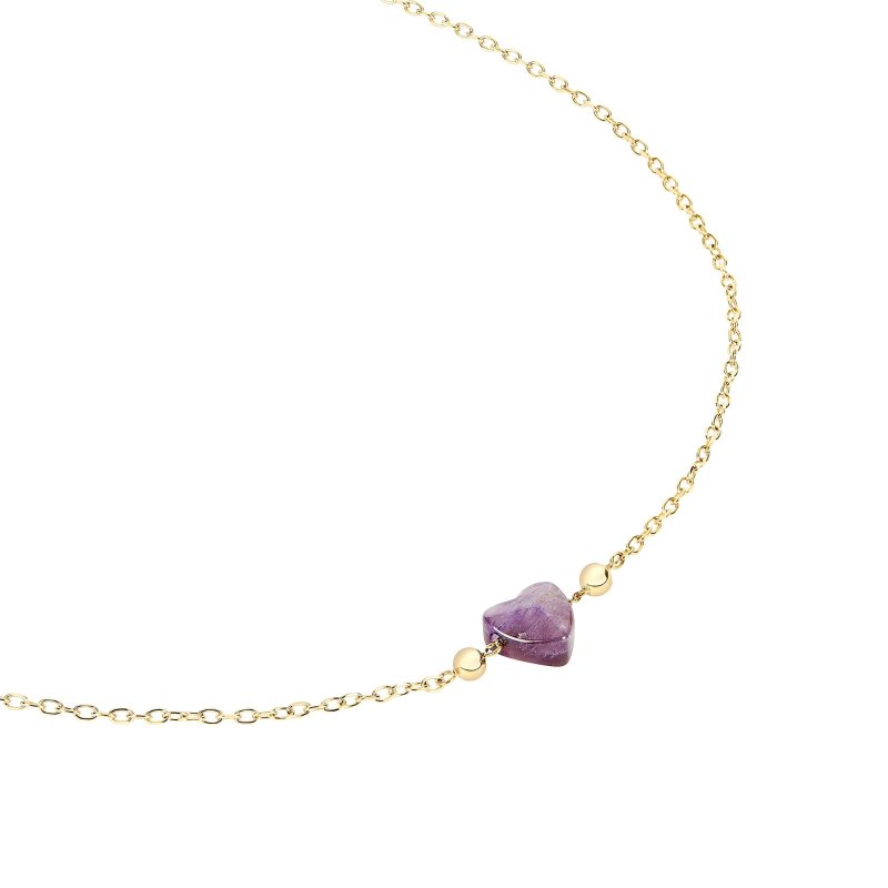 Breil Tribe - Collana Candy - Acciaio Oro - Ametista