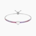 Kidult - Bracciale Tennis - Rosa E Viola - Cuore