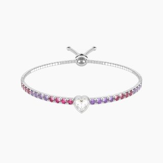 Kidult - Bracciale Tennis - Rosa E Viola - Cuore