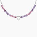 Kidult - Bracciale Tennis - Rosa E Viola - Cuore