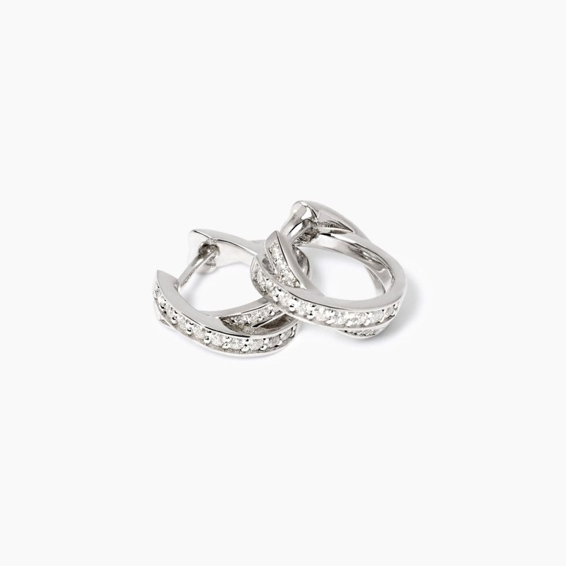 Mabina - Orecchini Intrecciati - Argento - Zirconi
