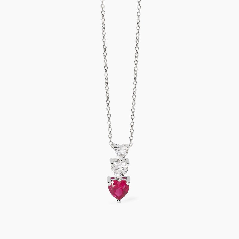 Mabina - Girocollo Cuori Zirconi - Argento 925