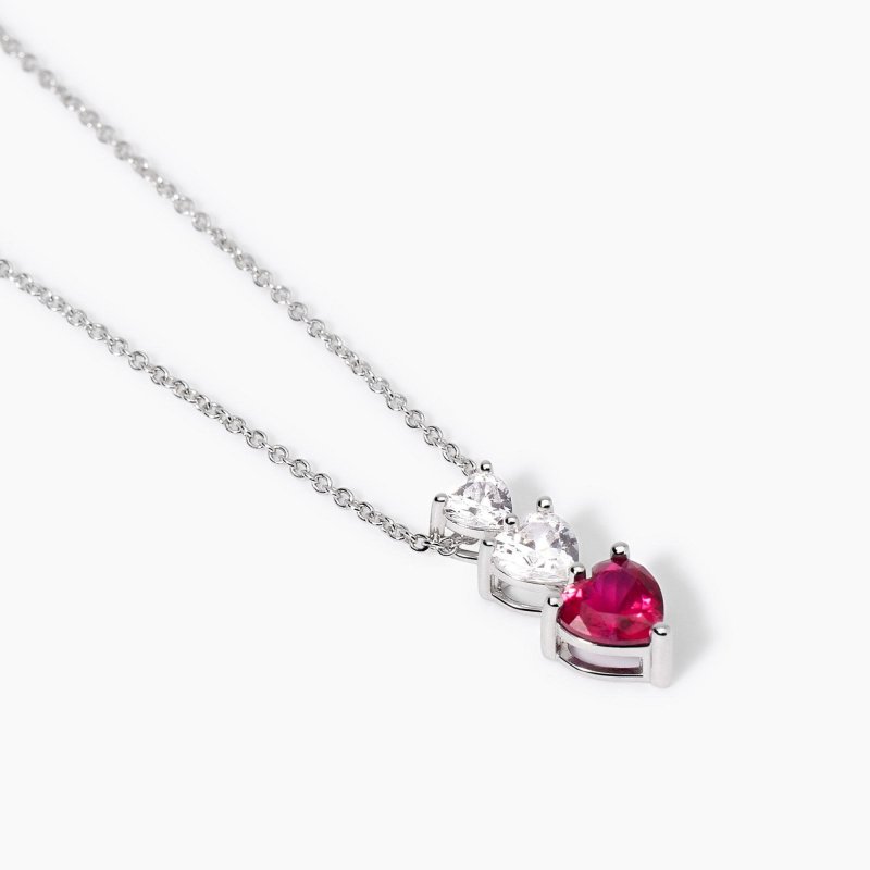 Mabina - Girocollo Cuori Zirconi - Argento 925