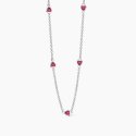 Mabina - Girocollo Lolita - Argento - Rubini