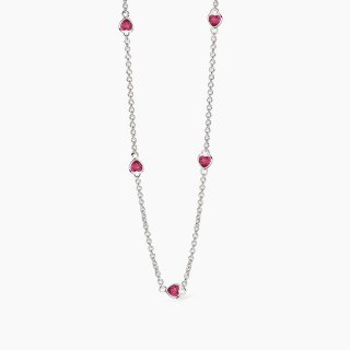 Mabina - Girocollo Lolita - Argento - Rubini