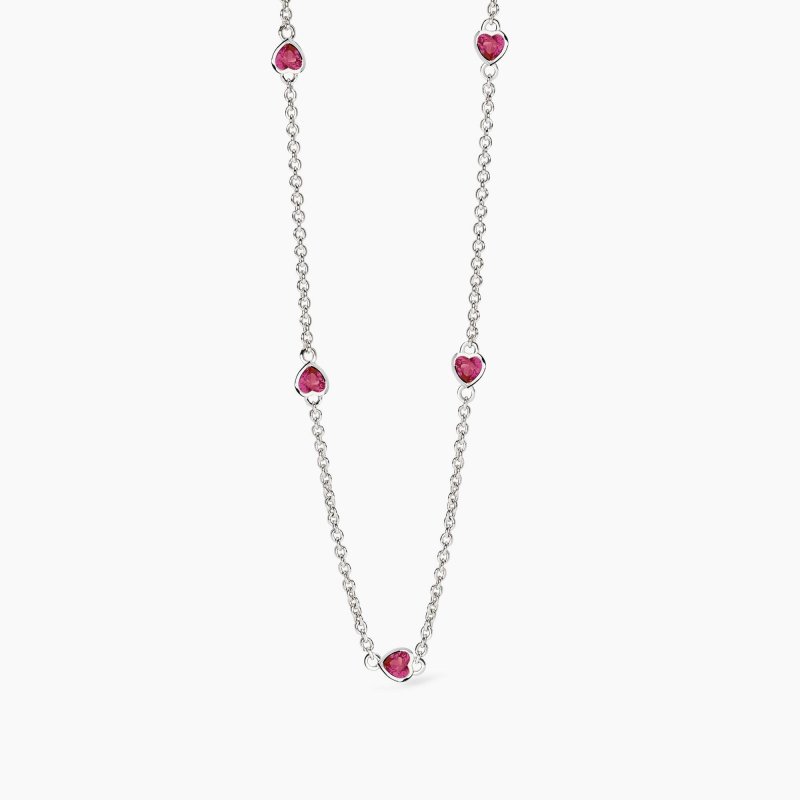 Mabina - Girocollo Lolita - Argento - Rubini