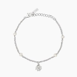 Mabina - Bracciale Quadrifoglio - Argento - Perle
