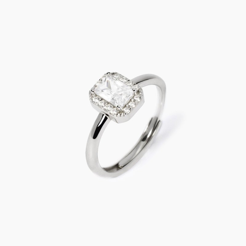 Mabina - Anello Con Zircone - Argento Rodiato