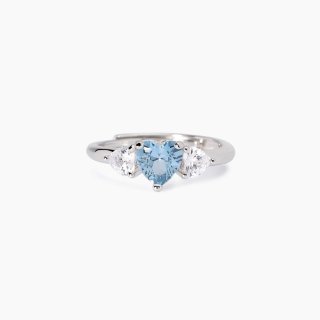 Mabina - Anello Lovely - Acquamarina Sintetica - Argento