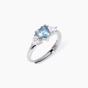 Mabina - Anello Lovely - Acquamarina Sintetica - Argento