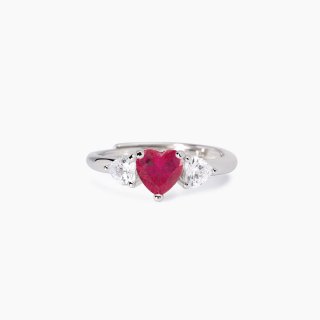 Mabina - Anello Lovely - Rubino Sintetico - Argento