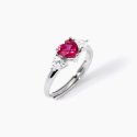 Mabina - Anello Lovely - Rubino Sintetico - Argento