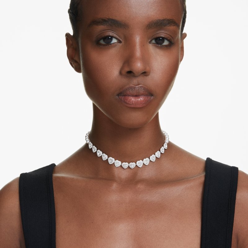 Swarovski - Girocollo Tennis - Cristalli - Bianco
