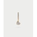 Mono-Orecchino Hoop Pavè Cuore Small- Stardust Ten