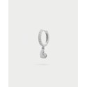 Mono-Orecchino Hoop Pavè Cuore Small- Stardust Ten