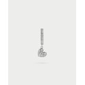 Mono-Orecchino Hoop Pavè Cuore Small- Stardust Ten