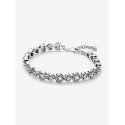 Bracciale Tennis con Cuore in Rilievo