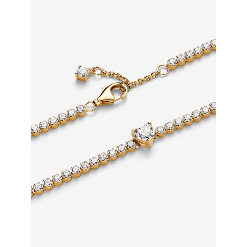 Bracciale Tennis con Cuore in Rilievo