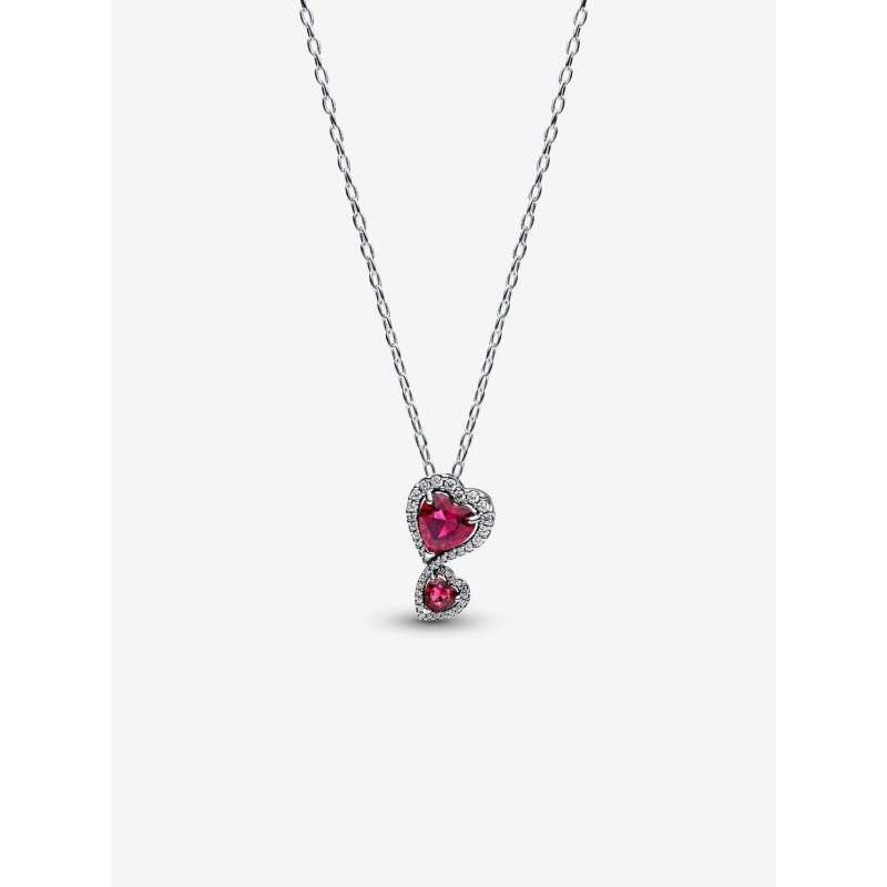 Collana Doppi Cuori Rossi