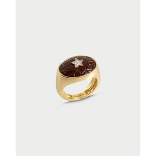 Rue Des Mille - Anello Oval Choco - Argento 925