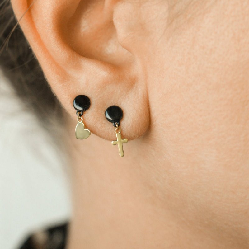 Rue Des Mille - Mono-Orecchino Cuore - Oro18Kt