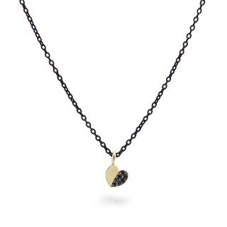 Rue Des Mille - Girocollo Cuore - Oro 18Kt - Nero