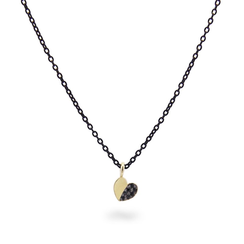 Rue Des Mille - Girocollo Cuore - Oro 18Kt - Nero