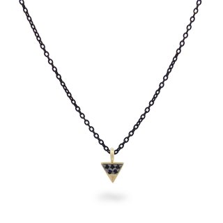 Rue Des Mille - Girocollo Triangolo - Oro 18Kt - Nero