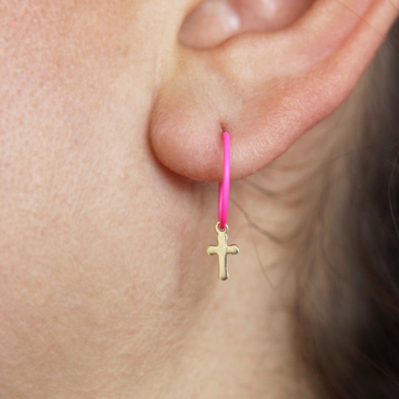 Rue Des Mille - Mono-Orecchino Croce - Oro18Kt