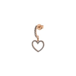 Rue Des Mille - Mono Orecchino - Cuore - Zirconi