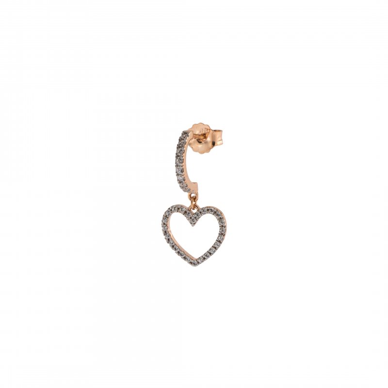 Rue Des Mille - Mono Orecchino - Cuore - Zirconi
