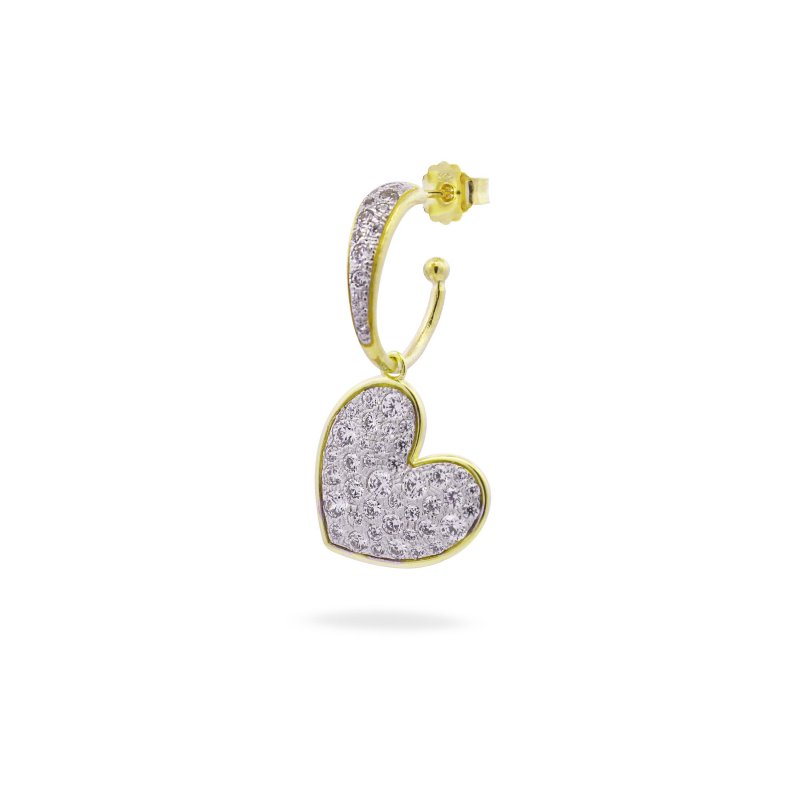 Rue Des Mille - Mono-Orecchino Hoop - Cuore Oversized