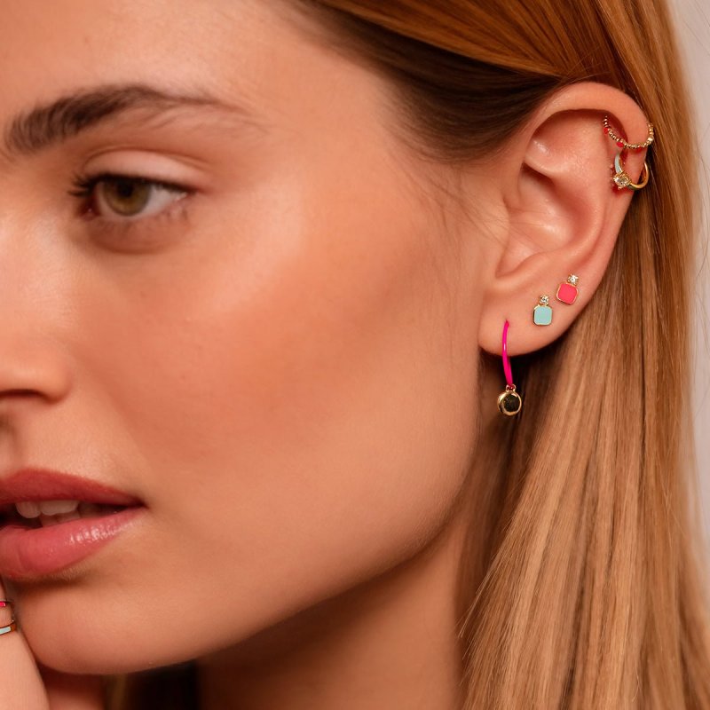 Rue Des Mille - Mono-Orecchino Quadrato - Oro 18Kt