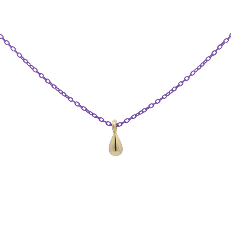 Rue Des Mille - Girocollo Goccia - Oro 18Kt - Viola