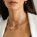 Rue Des Mille - Girocollo Goccia - Oro 18Kt - Viola
