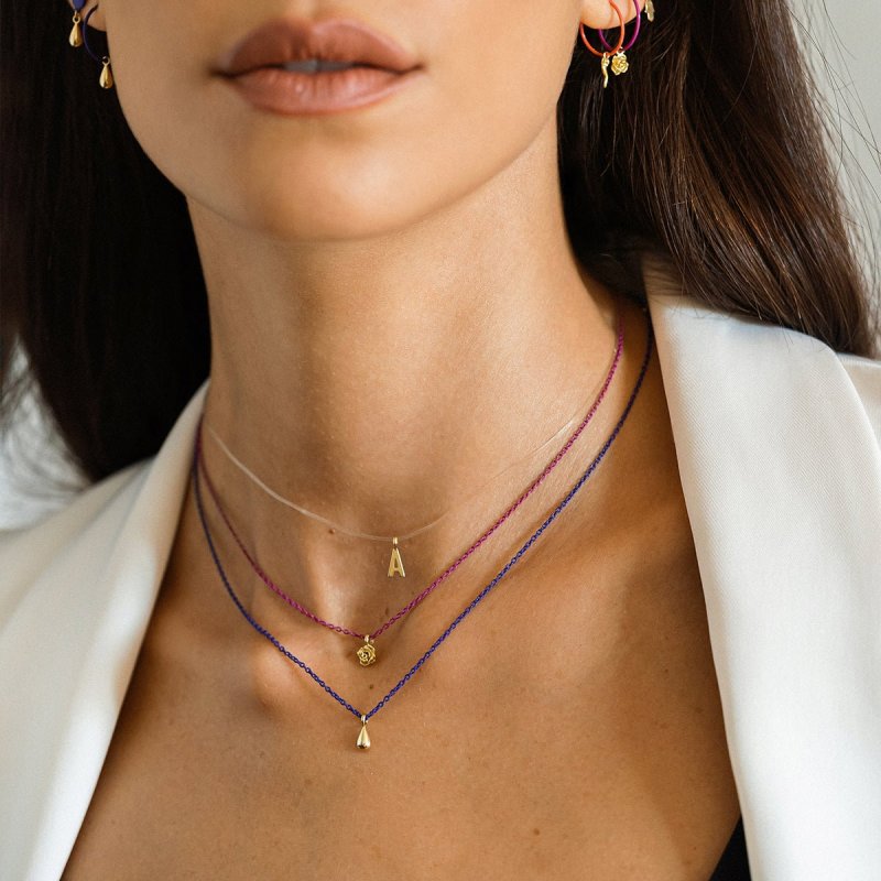 Rue Des Mille - Girocollo Goccia - Oro 18Kt - Viola
