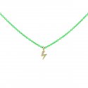 Rue Des Mille - Girocollo Fulmine - Oro 18Kt - Fucsia Fluo