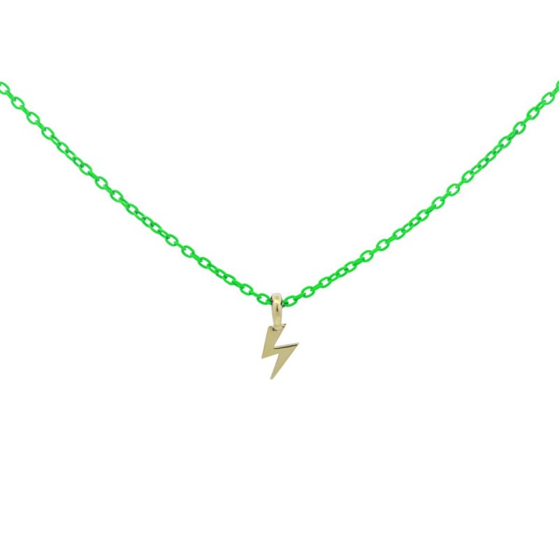 Rue Des Mille - Girocollo Fulmine - Oro 18Kt - Fucsia Fluo