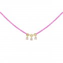 Rue Des Mille - Girocollo Tre Castoni - Oro 18Kt