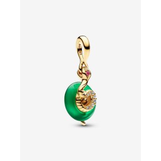 Charm Pendente Serpente Vetro di Murano verde