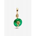Charm Pendente Serpente Vetro di Murano verde
