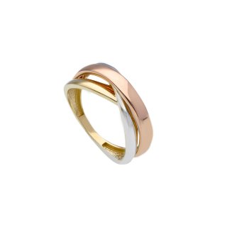 Songa Antonio - Anello Intreccio - Oro Tre Colori