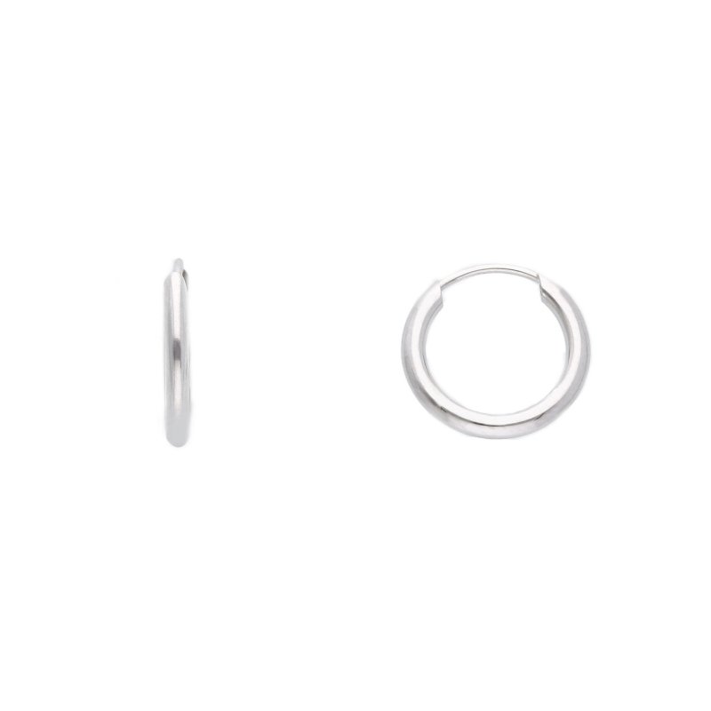Songa Antonio - Orecchini Cerchio - Oro Bianco - 9 Ct