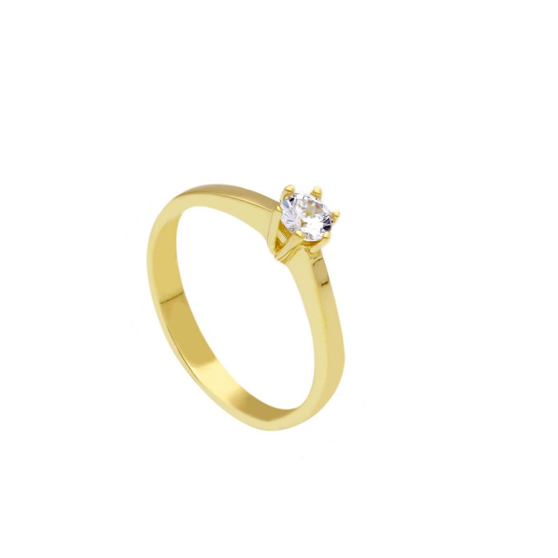 Songa Antonio - Anello Solitario - Oro Giallo - 9 Ct