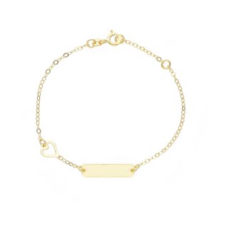 Songa Antonio - Bracciale Baby Targa - Oro Giallo