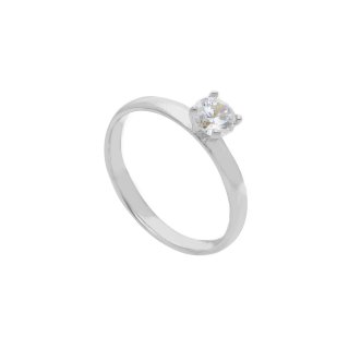 Songa Antonio - Anello Solitario - Oro Bianco - 9 Ct
